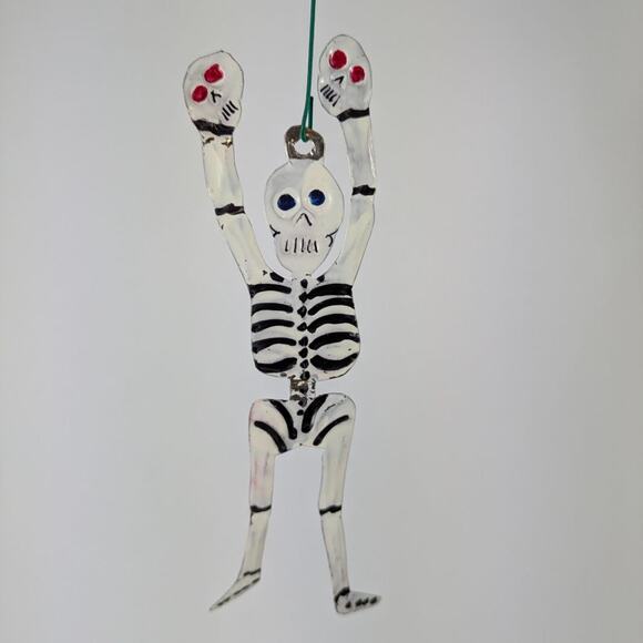 Handmade Other - Mexican Punched Tin Skeleton Ornament Handmade Christmas Holiday Tree Halloween